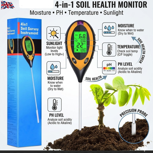 Soil tester kit - kit, 4-in-1