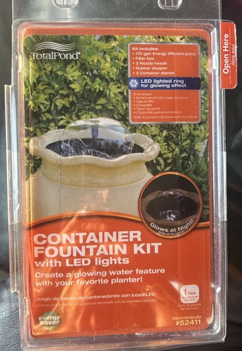 Container fountain kit with - container,